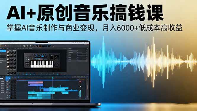 (10.21)AI+原创音乐搞钱课:掌握AI音乐制作与商业变现,月入6000+低成本高收益