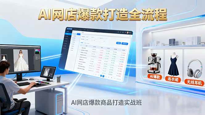 (10.21)AI网店爆款商品打造实战班:AI技术实现商品图智能处理,快速搭建AI网店